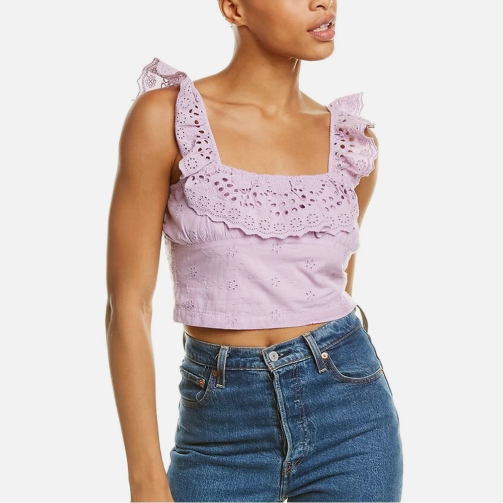 Walter Baker Nyla Lavender Crop Top